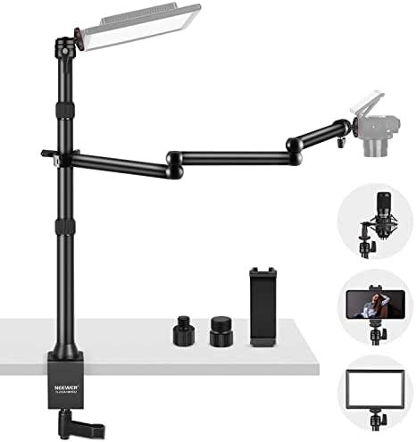 NEEWER Upgraded Tabletop Camera Mount Stand With 3 Section Flexible Arm