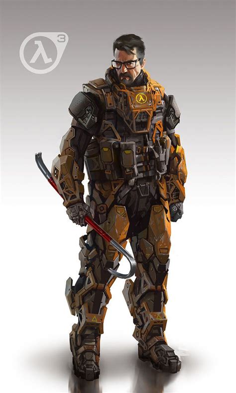 Gordon Freeman Concept Art Characters Half Life