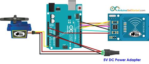 Arduino Rfid And Servo Motor Circuit Diagram