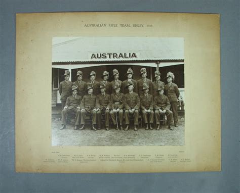 Photograph Australian Rifle Team Bisley 1937 Australian Sports Museum