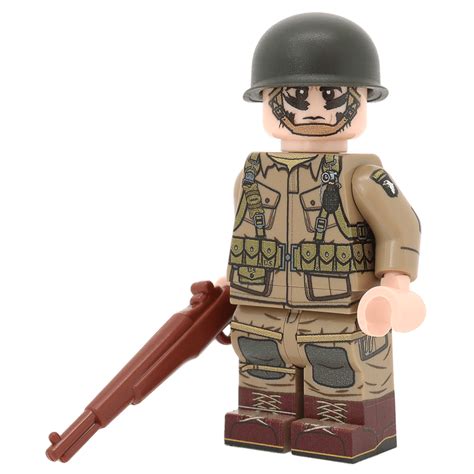 WW2 Army 82nd Airborne Paratrooper Custom LEGO Military Minifigure ...