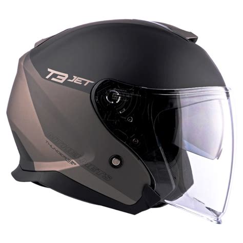 Mt Open Face Helmet With Dual Visor Thunder Sv Jet Series Xpert