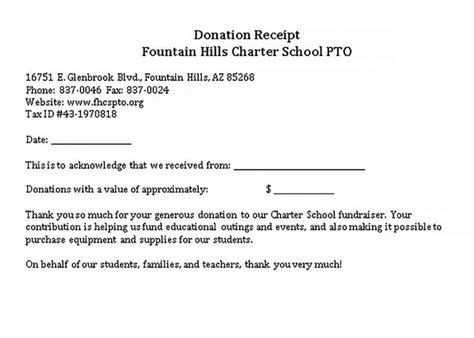 Get Our Sample Of School Donation Receipt Template Receipt Template