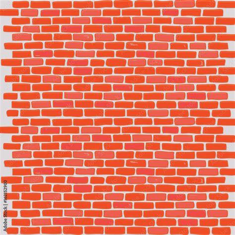 Cartoon brick wall. Vector background. Stock Vector | Adobe Stock