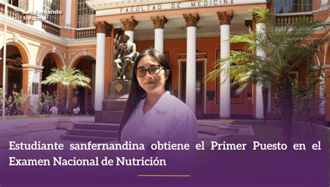 Estudiante Sanfernandina Obtiene El Primer Puesto En El Examen Nacional