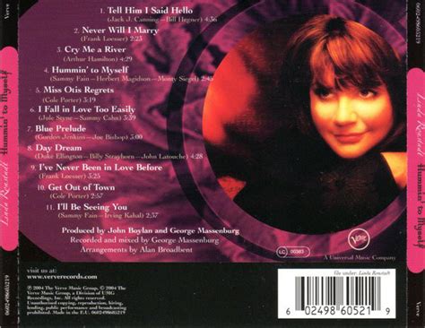 Classic Rock Covers Database: Linda Ronstadt - Hummin' to Myself (2004)