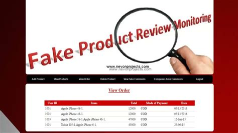 Fake Product Review Monitoring Youtube