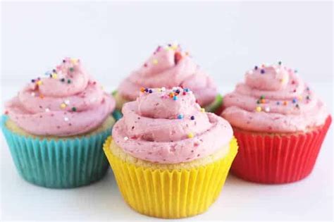 Healthy Vanilla Cupcakes (Less Sweet and SO Good!)