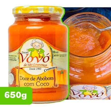 Doce de Abóbora com Coco - Doces Vovó