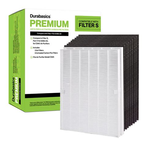 Durabasics Air Filters for Winix C545 Replacement Filter - 2 Air Filte