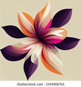 Abstract Flower Floral 2d Design Pattern Stock Illustration 2194306761 ...