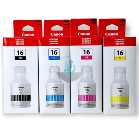 Kit De Tintas Canon GI 16 BK C M Y Cabezal Canon PH S