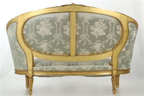 French Louis Xvi Style Carved Giltwood Antique Canapé Sofa At 1stdibs