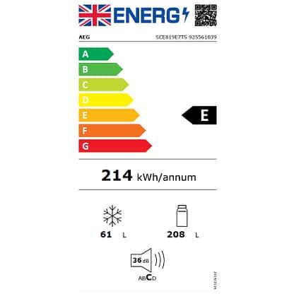 AEG SCE819E7TS 190cm Integrated 70 30 Frost Free Fridge Freezer