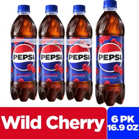 Pepsi Cola® Wild Cherry Soda Bottles, 6 pk / 16.9 fl oz - Kroger