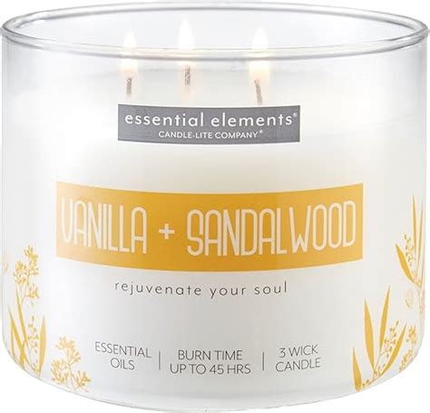 Essential Elements By Candle Lite Scented Candles Vanilla