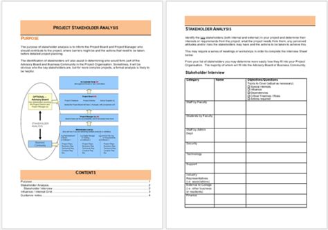 Stakeholder Analysis Template - 13+ Examples for Excel, Word and PDF