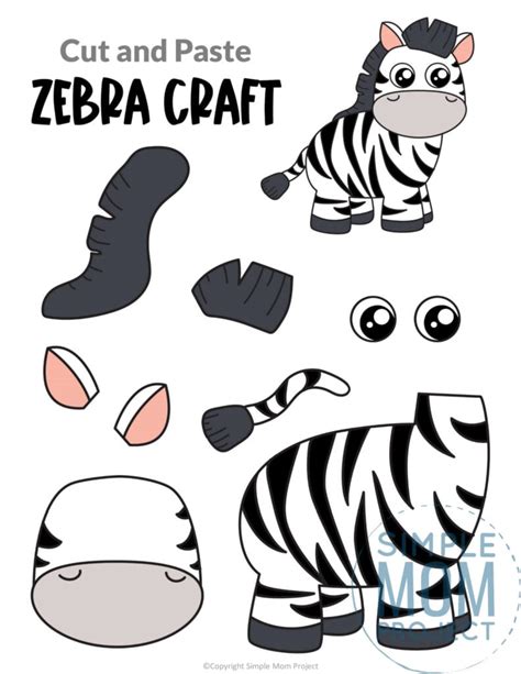 Free Printable Zebra Craft Template – Simple Mom Project