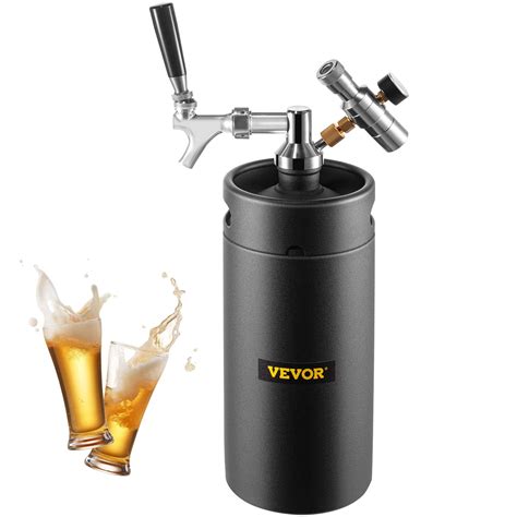 VEVOR Beer Growler Tap System 170Oz Mini Keg 5L Pressurized Beer