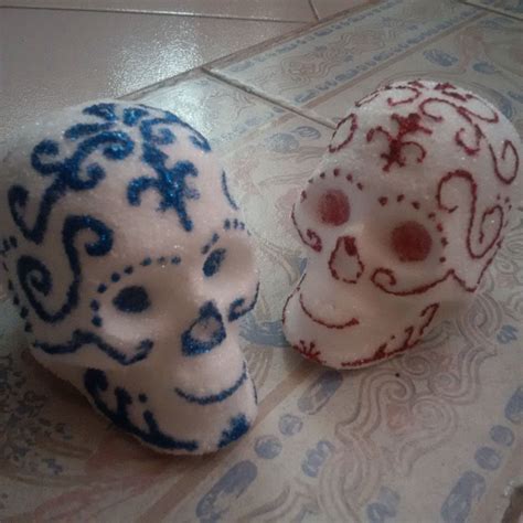 Calaveritas Unicel Diamantina Manualidades Diy Diy Desserts Skulls