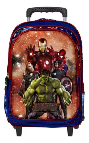 Mochila Escolar Infantil Vingadores Avengers Marvel Rodinhas Mercadolibre