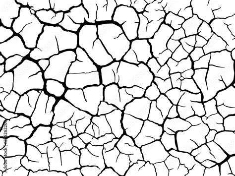 Vecteur Stock The Cracks Texture White And Black Vector Background