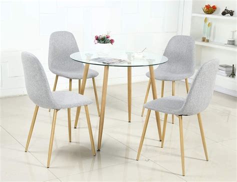 Round Glass Dining Tables Set For 4 Ideas On Foter