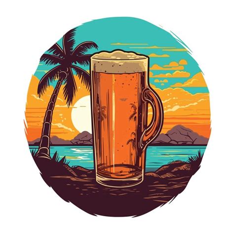 Premium Vector Beer Glass Illustration Design Vector