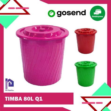 Jual TIMBA 80L TUTUP TONG AIR 80 LITER EMBER BASKOM PLASTIK