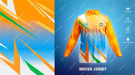 Premium Vector | India cricket team sports kit design or india cricket ...