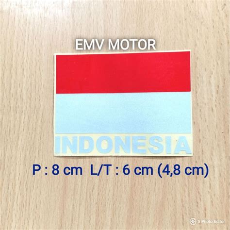 Sticker Bendera Merah Putih Kotak Lazada Indonesia