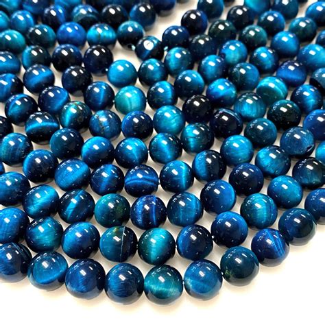 Aaa Mystic Blue Tiger S Eye Mm Mm Mm Mm Smooth Round Etsy