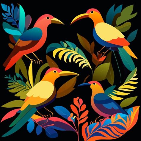 Premium Vector Vector Eps Rainforest Birds A Designer S Delight