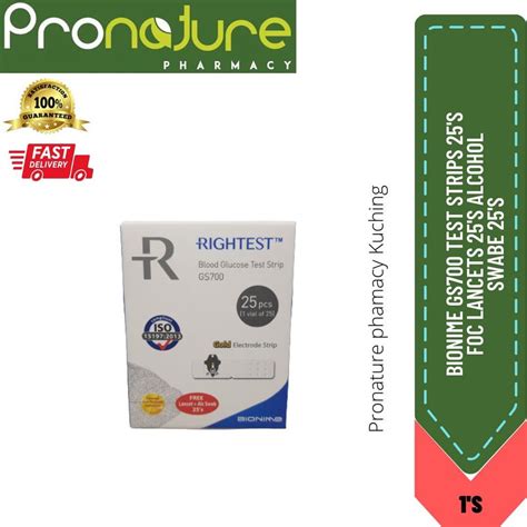 Bionime Rightest Gs Test Strips S F O C Lancets S Alcohol