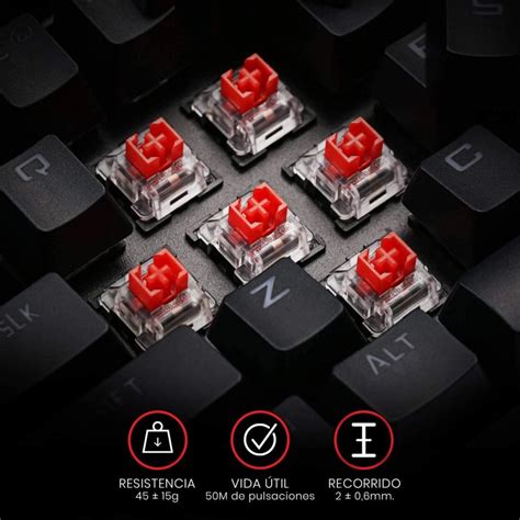 Redragon Kumara K552 Teclado Mecánico Gaming Rgb Tkl Switch Rojo