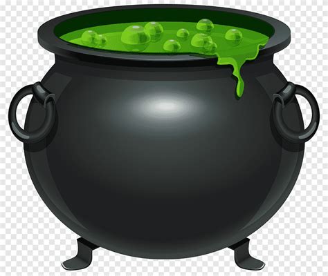 Cauldron Witchcraft Halloween Halloween Black Cauldron Green Liquid