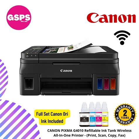 CANON PIXMA G4010 Refillable Ink Tank Wireless All In One Printer