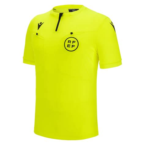 Camiseta de árbitro RFEF amarillo fluo 2022 24