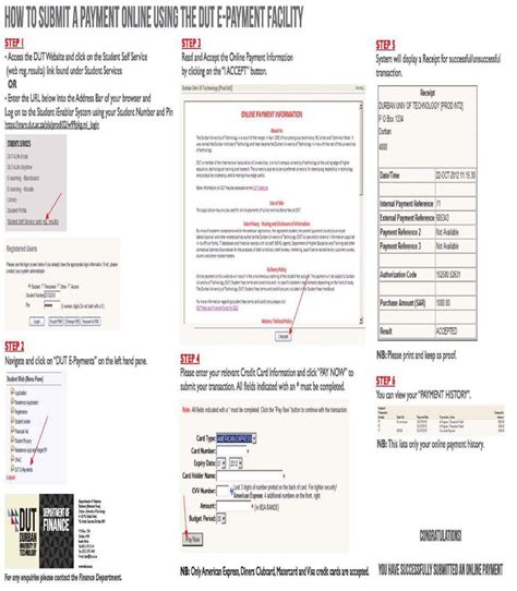 DURBAN UNIVERSITY OF TECHNOLOGY STUDENT APPLICATIONS & REGISTRATION ...