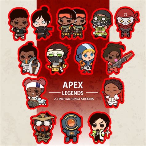 Kawaii Buddies Stickers Apex Legends Wattson Nessie Etsy