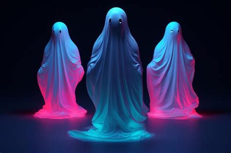 Premium Photo Ghost Neon Halloween Fear Horror