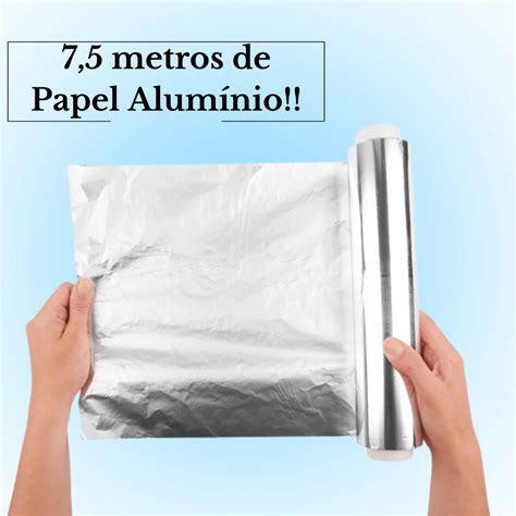 Kit Rolo De Papel Alum Nio Cm X M Assados Forte Bobina Plastimpel