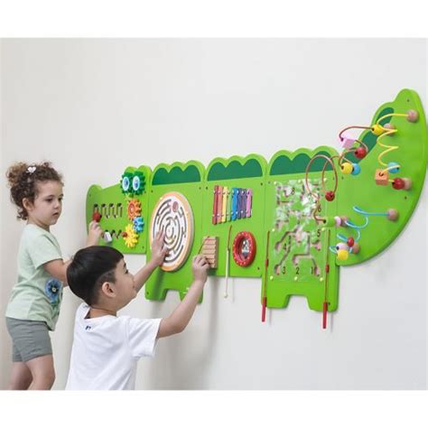 Buy Viga Wooden Activity Wall Panel Toy Crocodile Design Next Day