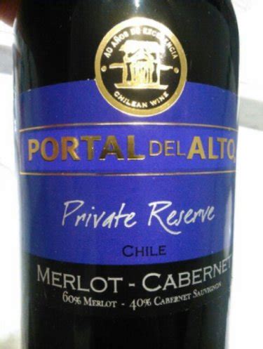 Portal Del Alto Private Reserve Merlot Cabernet Sauvignon Vivino