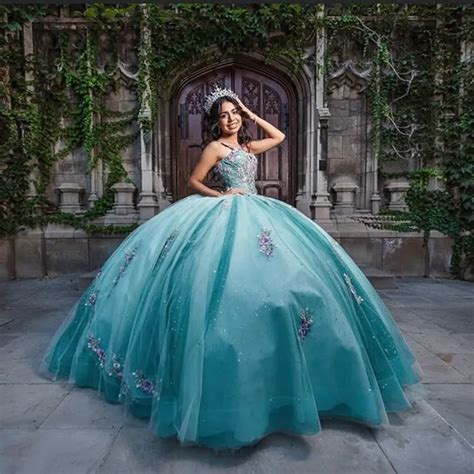 Elegant Vestido Xv Anos Floral Applique Quinceanera Dresses Off