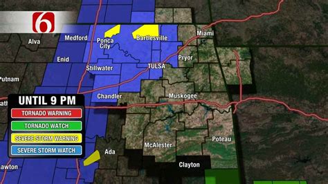 Storms Push Through Oklahoma Hail Damaging Winds Possible