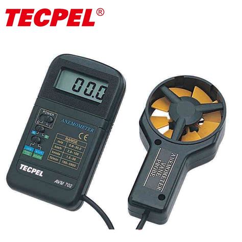 Anemometer Digital Rotating Vane Air Speed Velocity Measurement Tecpel