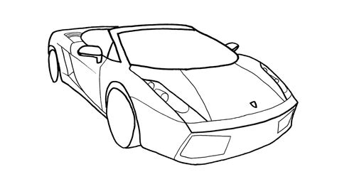 How To Draw A Car Lamborghini Gallardo Step By Step Lamborghini Car Drawing Easy Step By Step