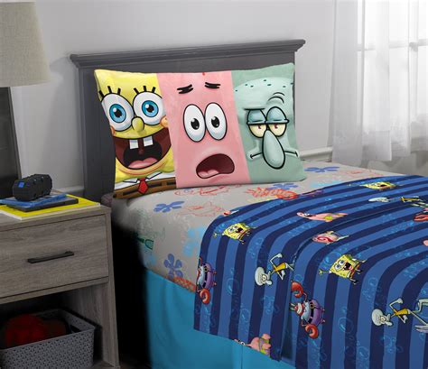 SpongeBob SquarePants Sheet Set, Kids Bedding, 3-Piece Twin Size ...