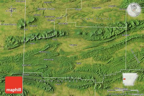 Satellite Map of Scott County